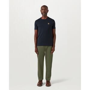 NWT Belstaff Dark Ink Navy Cotton Jersey Short Sleeve T-Shirt Mens Large